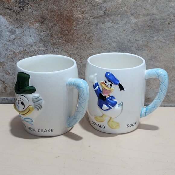 Donald Duck Ludwig Von Drake Disney Mugs 1961 RCA Victor Dealer Courtesy Gift - Picture 5 of 11